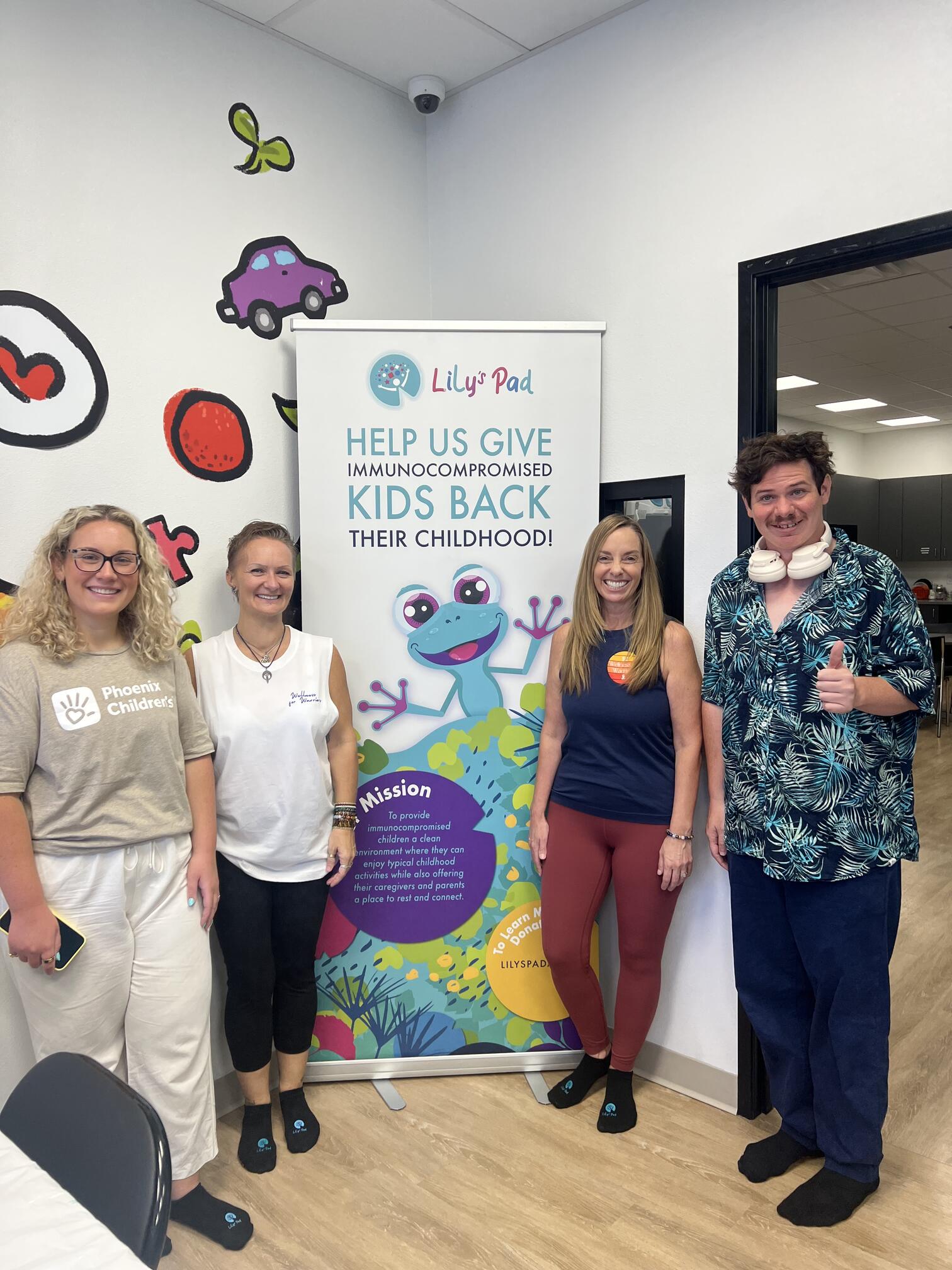 Wellness event moment at Lily's Pad